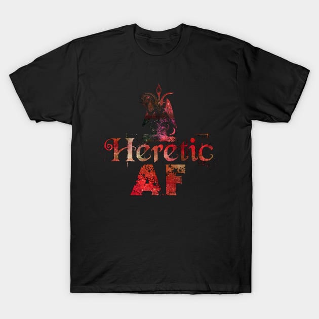 Heretic AF Baphomet T-Shirt by PurplePeacock